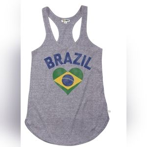 Tipsy Elves Women's Brazil Love Tank Top New nwt 🇧🇷 flag pride work out XL